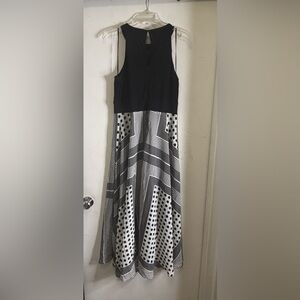 Studio One Black & White Polka Dot Circle Skirt